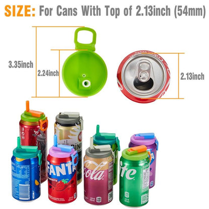 Reusable Soda Can Lids with Straw