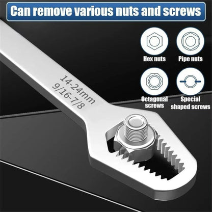 Universal Car Wrench,8-24mm Self-tightening Wrench