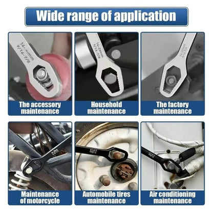 Universal Car Wrench,8-24mm Self-tightening Wrench