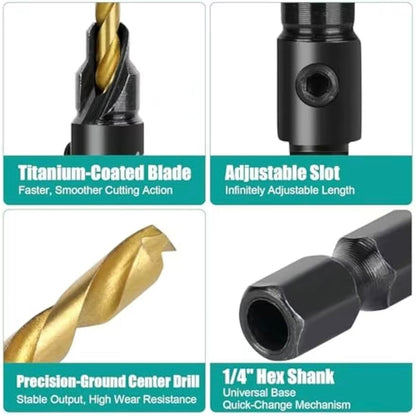 5PCS Countersink Drill Bit Set