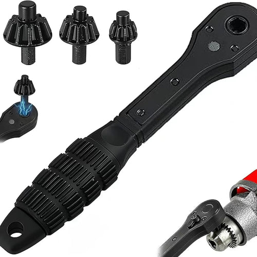 4 pcs iron drill wrench 3-in-1 ratchet drill chuck wrench set