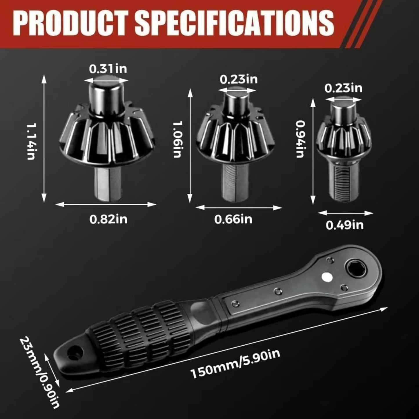 4 pcs iron drill wrench 3-in-1 ratchet drill chuck wrench set