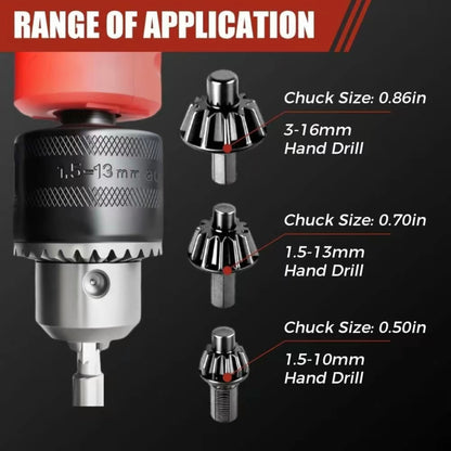 4 pcs iron drill wrench 3-in-1 ratchet drill chuck wrench set