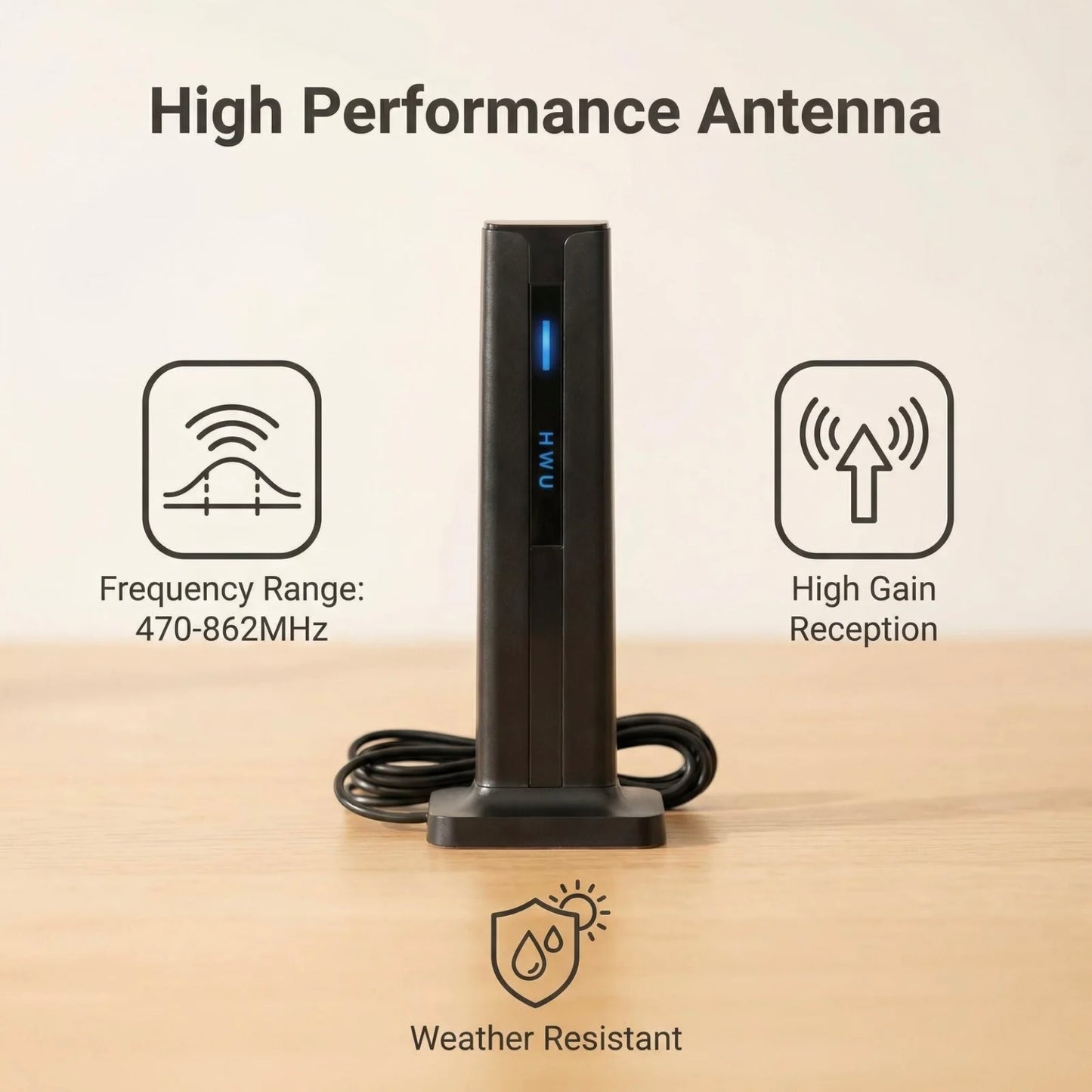 TV Antenna Digital Antenna Ultra Indoor Long Range High-Quality Signal for Home Entertainment