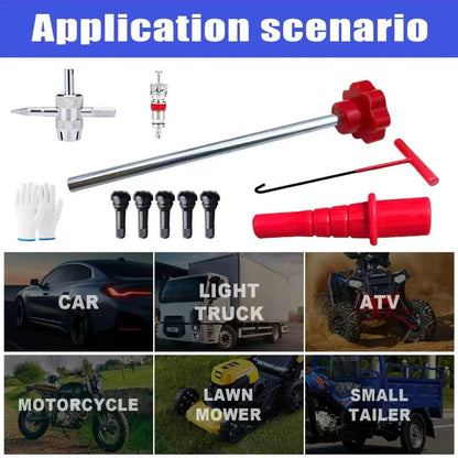 Quick Change Tire Valve Tool Kit