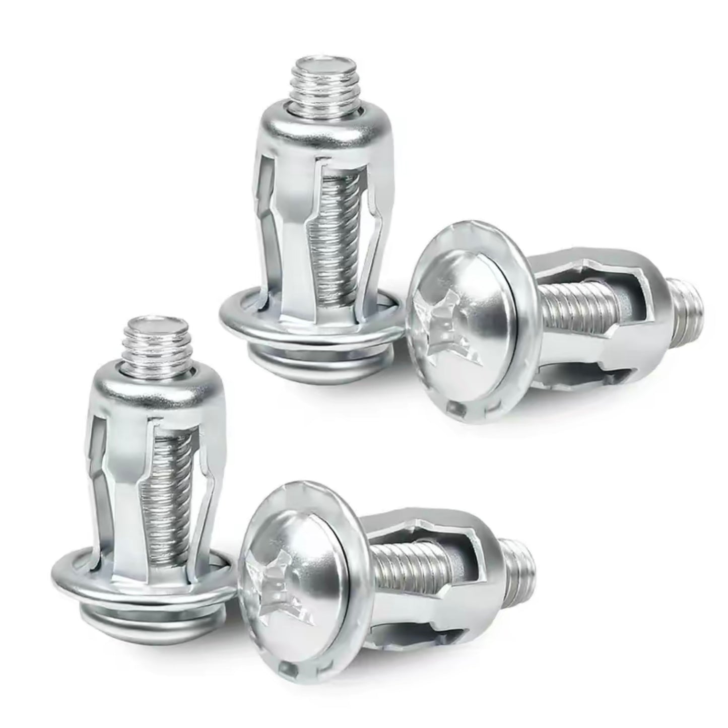 Button Rivet Locking Nuts Set - Heavy Duty Carbon Steel High Strength Industrial Hardware