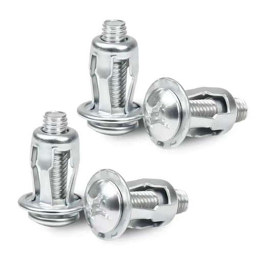 Button Rivet Locking Nuts Set - Heavy Duty Carbon Steel High Strength Industrial Hardware