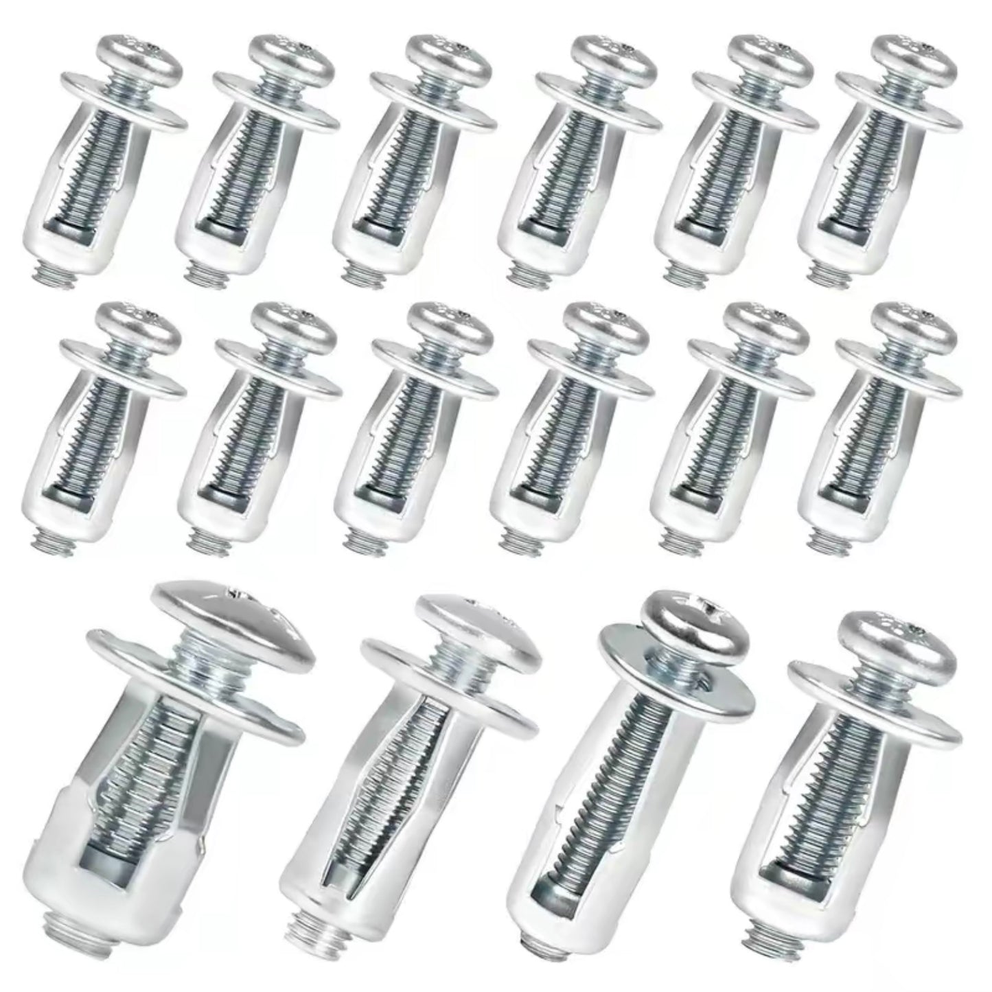 Button Rivet Locking Nuts Set - Heavy Duty Carbon Steel High Strength Industrial Hardware