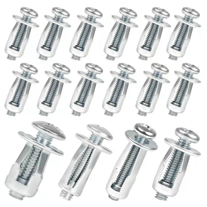 Button Rivet Locking Nuts Set - Heavy Duty Carbon Steel High Strength Industrial Hardware