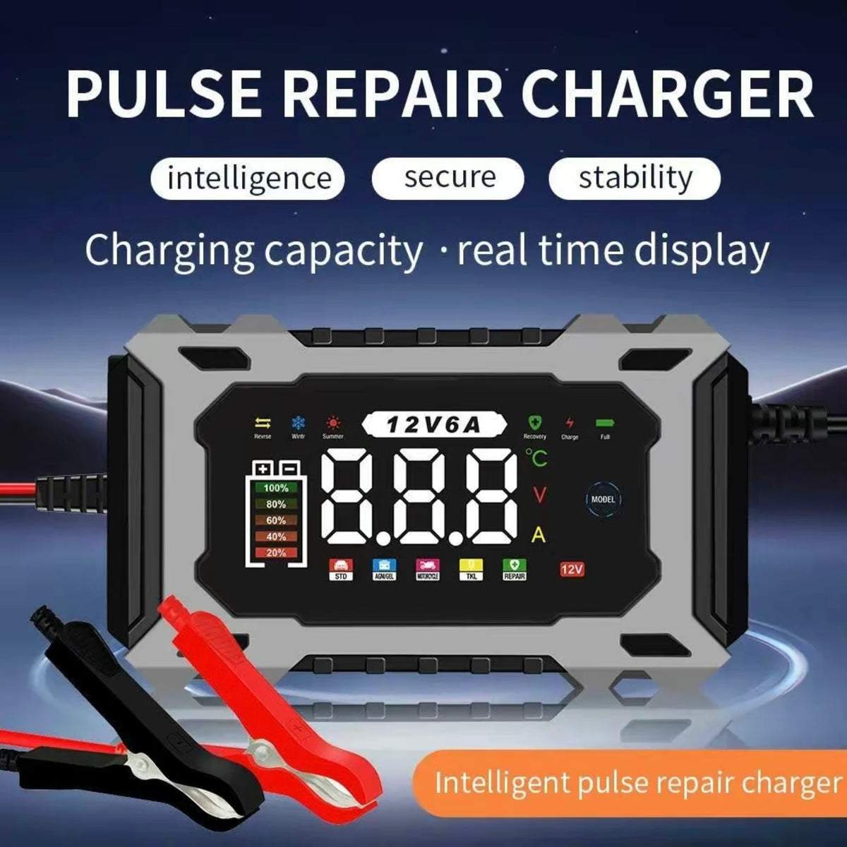 12V6A Smart Battery Charger