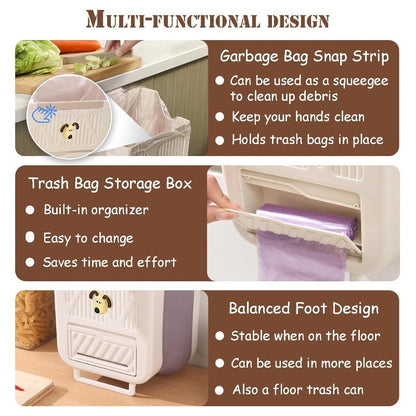 Space-Saving Collapsible Waste Bin