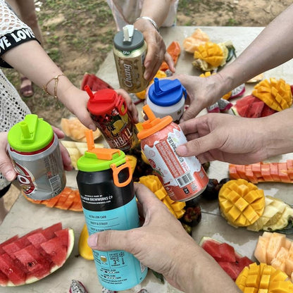 Reusable Soda Can Lids with Straw