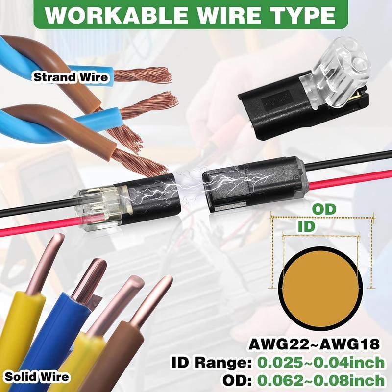 Double Wire Plug in Connector with Locking Buckle