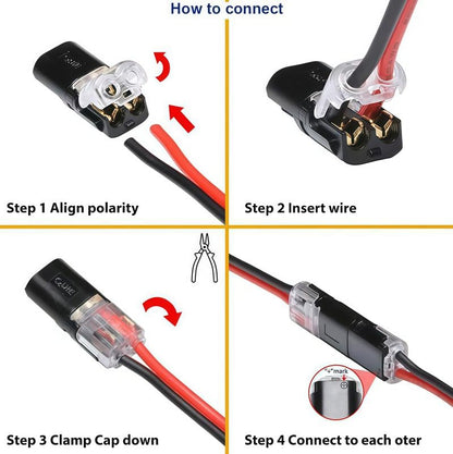 Double Wire Plug in Connector with Locking Buckle