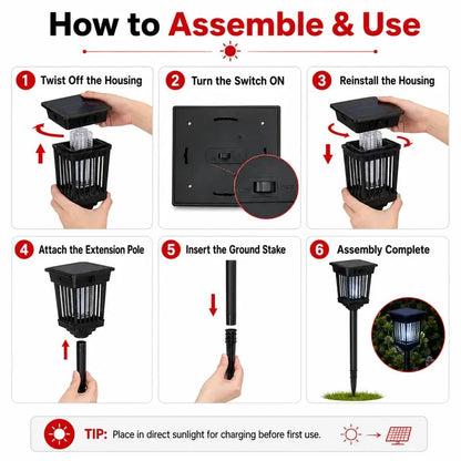 Solar-Powered UV Mosquito Killer Lamp