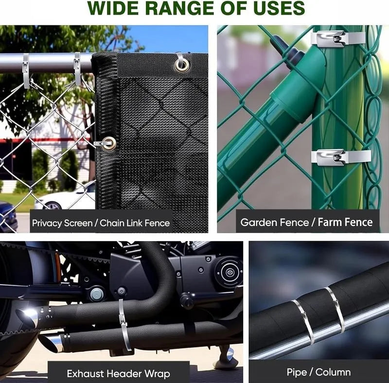 Stainless Steel Cable Tie Gun with Metal Zip Ties