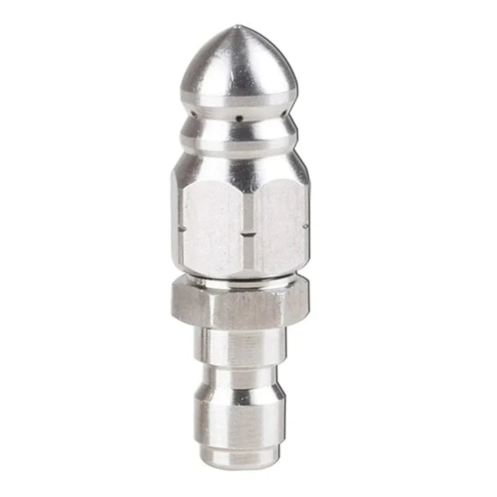 Stainless Steel Sewer Jetter Nozzle (1/4" Quick Connector, 5000 PSI)