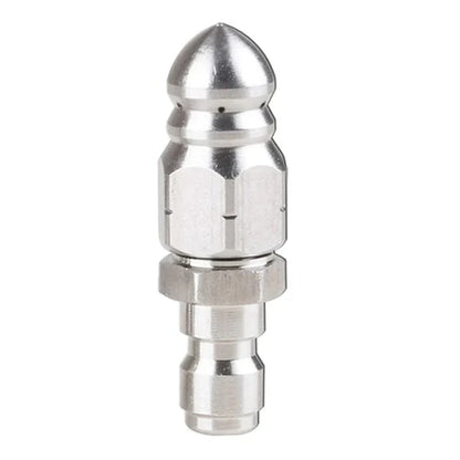 Stainless Steel Sewer Jetter Nozzle (1/4" Quick Connector, 5000 PSI)