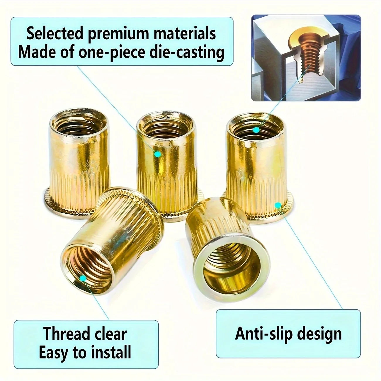 77PCS Rivet Nut Tool Kit