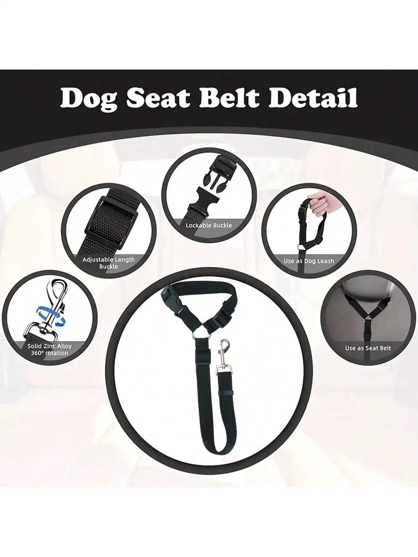 Adjustable Pet Car Seat Belt