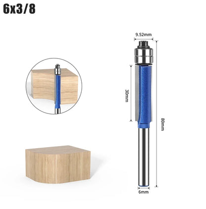 Flush Trim Router Bit with Dual Bearings