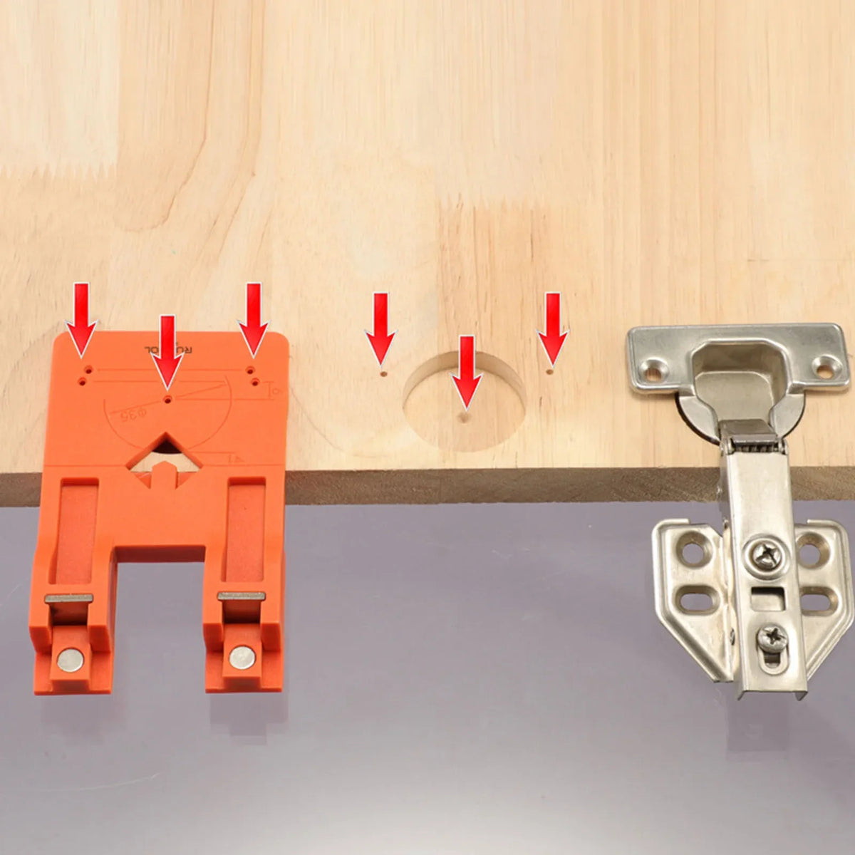 Magnetic Cabinet Hinge Installation & Alignment Tool (I)