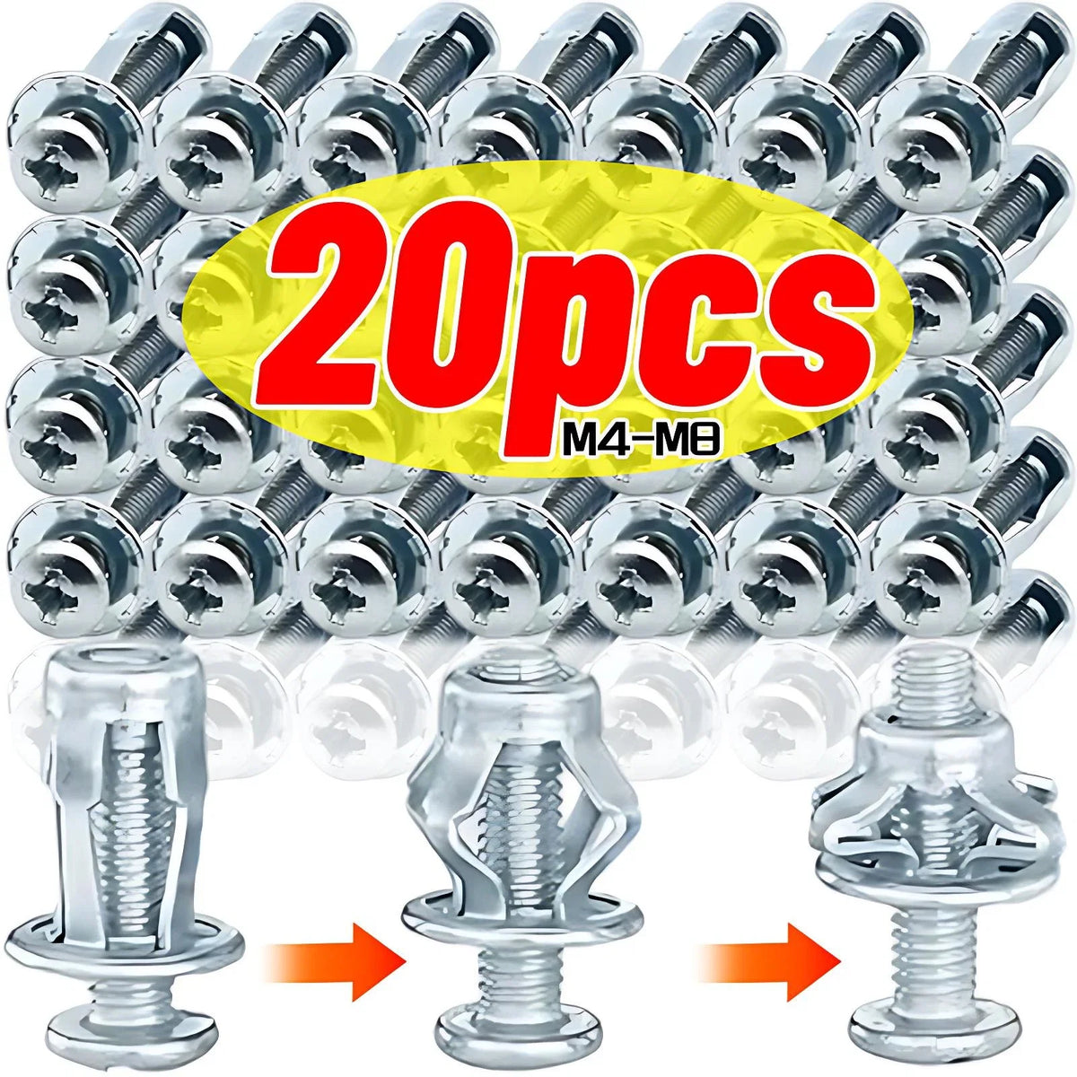 Petal Nut License Plate Fasteners – M4/M5/M6 (К)