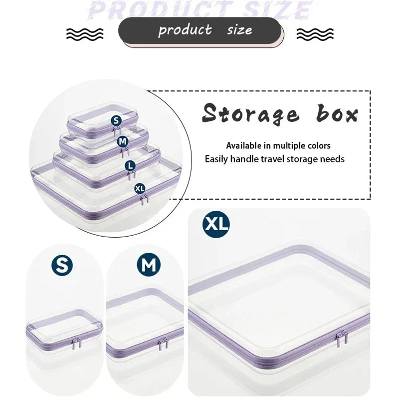 Transparent Zipper Storage Bag