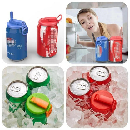 Reusable Soda Can Lids with Straw