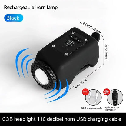 Bike Electronic Horn with Large Range Floodlight